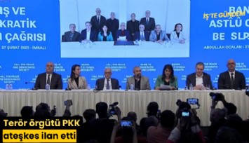 Terör örgütü PKK ateşkes ilan etti