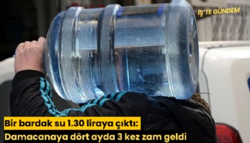 Bir bardak su 1.30 liraya çıktı: Damacanaya dört ayda 3 kez zam geldi