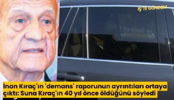 İnan Kıraç'ın 'demans' raporunun ayrıntıları ortaya çıktı: Suna Kıraç'ın 40 yıl önce öldüğünü söyledi, günleri bilemedi