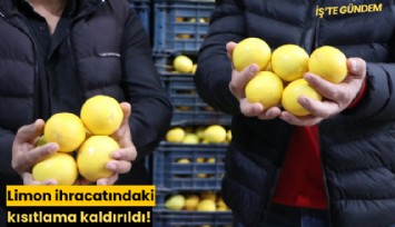 Limon ihracatındaki kısıtlama kaldırıldı!