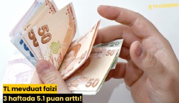 TL mevduat faizi 3 haftada 5.1 puan arttı!