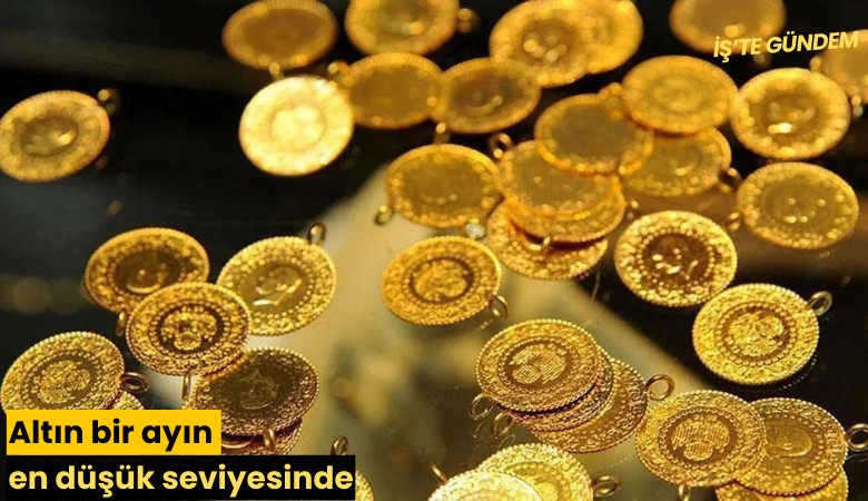Altın bir ayın en düşük seviyesinde