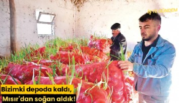 Bizimki depoda kaldı, Mısır'dan soğan aldık!