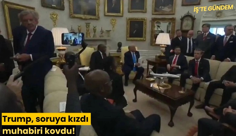 Trump, soruya kızdı muhabiri kovdu!