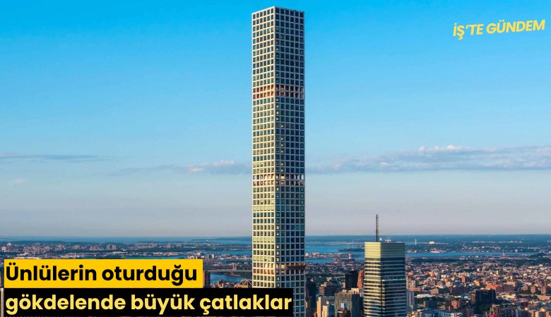 Ünlülerin oturduğu gökdelende büyük çatlaklar