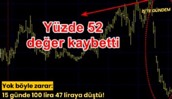 Yok böyle zarar: 15 günde 100 lira 47 liraya düştü!