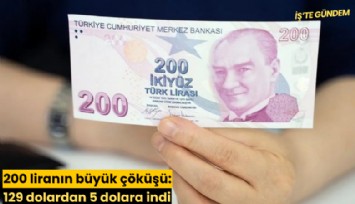 200 liranın büyük çöküşü: 129 dolardan 5 dolara indi