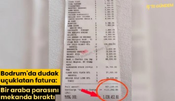 Bodrum'da dudak uçuklatan fatura: Bir araba parasını mekanda bıraktı