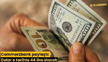 Commerzbank paylaştı: Dolar o tarihte 44 lira olacak