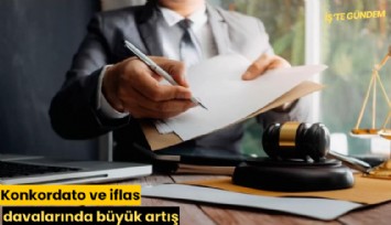 Konkordato ve iflas davalarında büyük artış