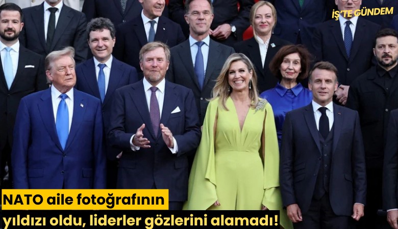 NATO aile fotoğrafının yıldızı oldu, liderler gözlerini alamadı!