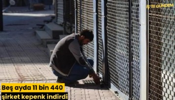 Son 5 ayda 11 bin 440 şirket kepenk indirdi