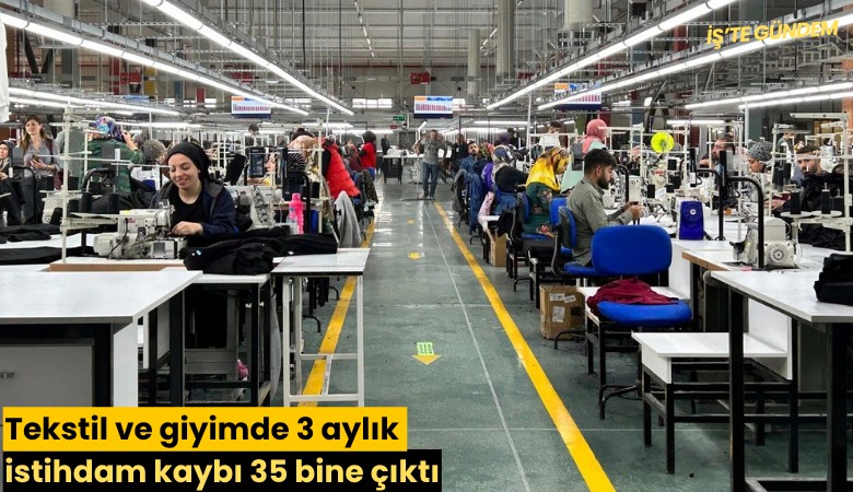 Tekstil ve giyimde 3 aylık istihdam kaybı 35 bine çıktı