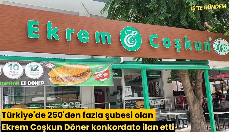 Türkiye'de 250'den fazla şubesi olan Ekrem Coşkun Döner konkordato ilan etti