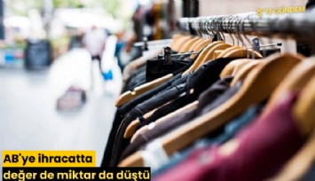 AB'ye ihracatta değer de miktar da düştü