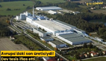 Avrupa'daki son üreticiydi! Dev tesis iflas etti