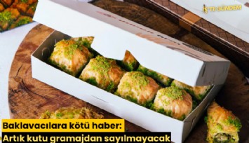 Baklavacılara kötü haber: Artık kutu gramajdan sayılmayacak