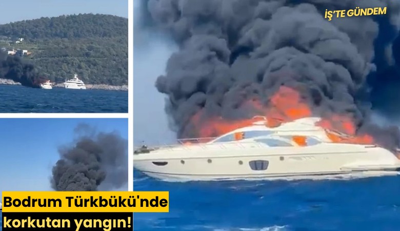 Bodrum Türkbükü'nde korkutan yangın!