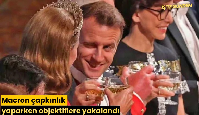 Macron çapkınlık yaparken objektiflere yakalandı