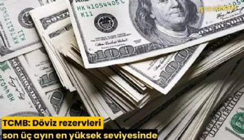 TCMB: Döviz rezervleri son üç ayın en yüksek seviyesinde