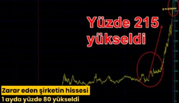 Zarar eden şirketin hissesi 1 ayda yüzde 80 yükseldi