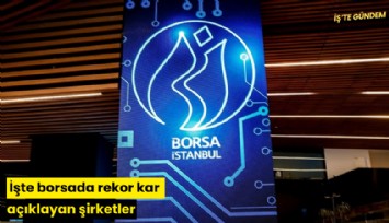 İşte borsada rekor kar açıklayan şirketler