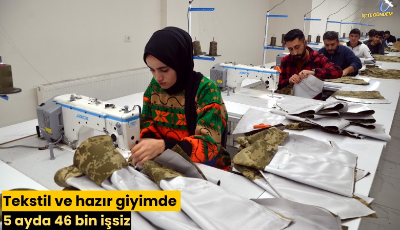 Tekstil ve hazır giyimde 5 ayda 46 bin işsiz