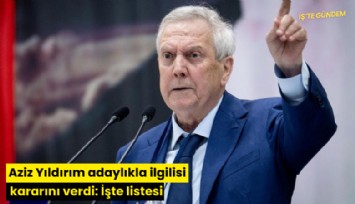 Aziz Yıldırım adaylıkla ilgili kararını verdi: İşte listesi