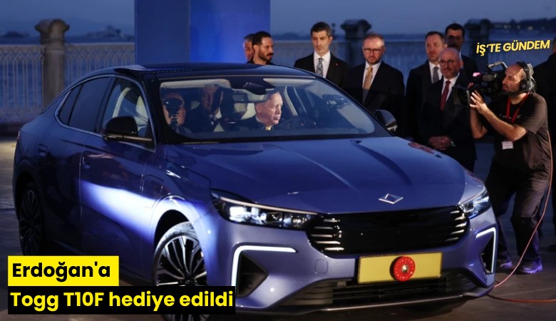 Erdoğan'a Togg T10F hediye edildi