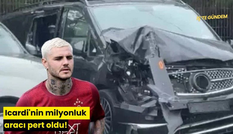 Icardi'nin milyonluk aracı pert oldu!