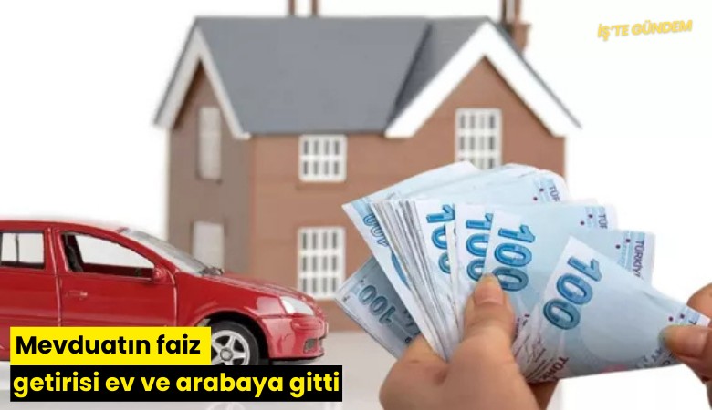 Mevduatın faiz getirisi ev ve arabaya gitti