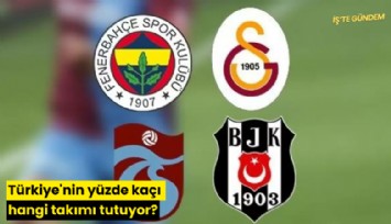Türkiye'nin yüzde kaçı hangi takımı tutuyor?