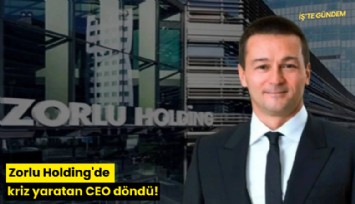 Zorlu Holding'de kriz yaratan CEO döndü!