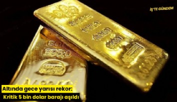 Altında gece yarısı rekor: Kritik 5 bin dolar barajı aşıldı