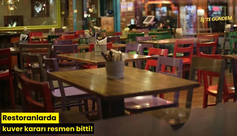 Restoranlarda kuver kararı resmen bitti!