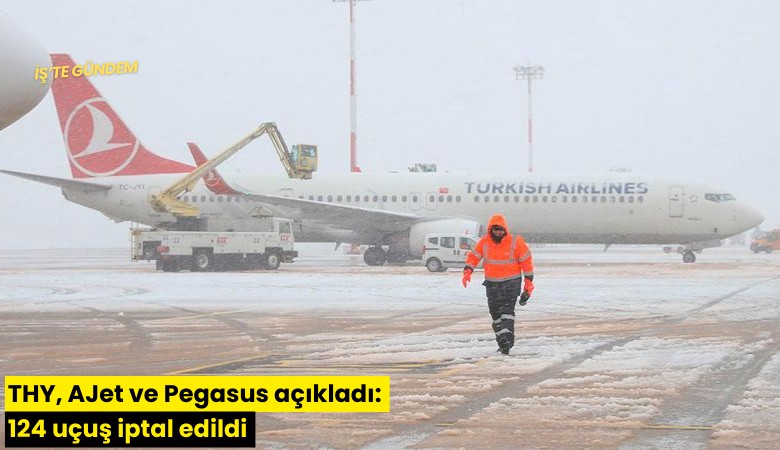 THY, AJet ve Pegasus açıkladı: 124 uçuş iptal edildi