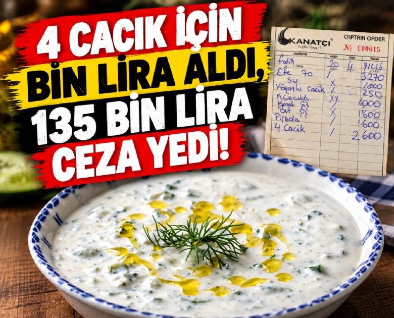 4 cacık için bin lira aldı, 135 bin lira ceza yedi