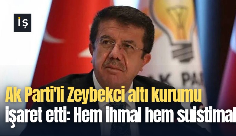 Ak Parti'li Zeybekci altı kurumu işaret etti: Hem ihmal hem suistimal