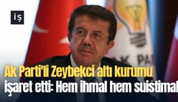 Ak Parti'li Zeybekci altı kurumu işaret etti: Hem ihmal hem suistimal