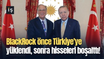 BlackRock önce Türkiye'ye yüklendi, sonra hisseleri boşalttı!