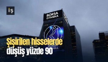 Şişirilen hisselerde düşüş yüzde 90