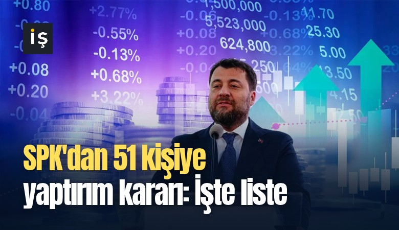SPK'dan 51 kişiye yaptırım kararı: İşte liste