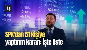 SPK'dan 51 kişiye yaptırım kararı: İşte liste