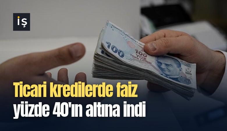 Ticari kredilerde faiz yüzde 40'ın altına indi