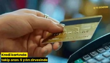 Kredi kartında takip oranı 5 yılın zirvesinde