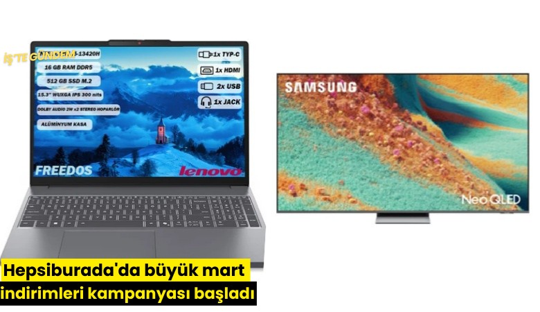 Hepsiburada'da büyük mart indirimleri kampanyası başladı