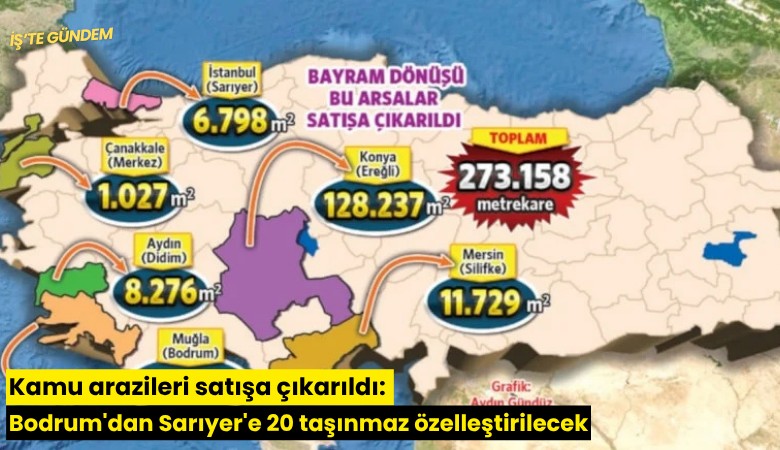 Kamu arazileri satışa çıkarıldı: Bodrum'dan Sarıyer'e 20 taşınmaz özelleştirilecek