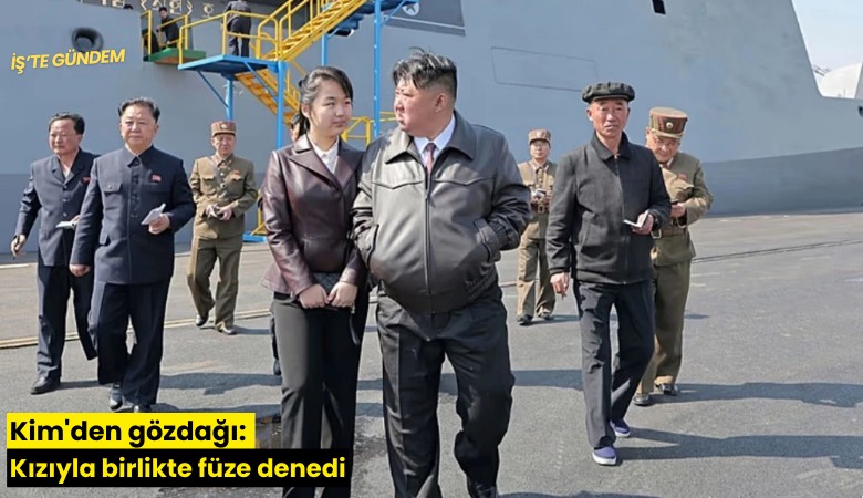 Kim'den gözdağı: Kızıyla birlikte füze denedi