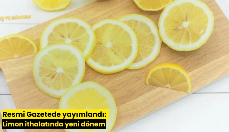Resmi Gazetede yayımlandı: Limon ithalatında yeni dönem