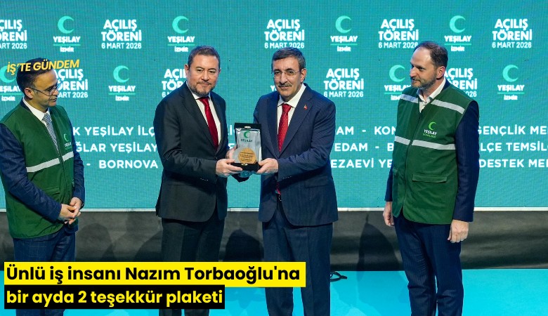 Ünlü iş insanı Nazım Torbaoğlu'na bir ayda 2 teşekkür plaketi